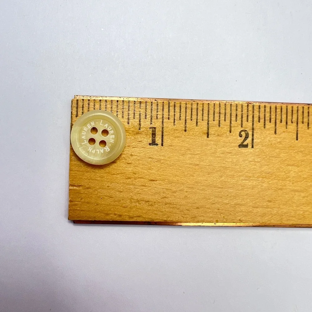 Ralph Lauren Cream Replacement‎ Buttons Lot of 2 LRL Coat Spare Notions Vintage